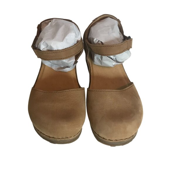 El Naturalista Wedge Sandal Tan Leather Closed Toe Womens Size 8/38 - Picture 3 of 10